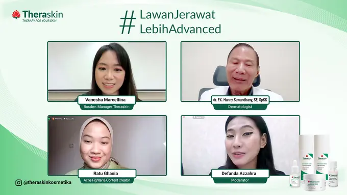Webinar #LawanJerawatLebihAdvanced dengan topik “Jerawatan Jangan Panik! Kenali dan Atasi Penyebabnya bersama Dokter Kulit”