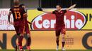  Alessandro Florenzi (kanan) menjadi salah satu pencetak gol kemenangan timnya pada pekan ke-24 Liga Serie A Italia.  (EPA/Filippo Venezia)