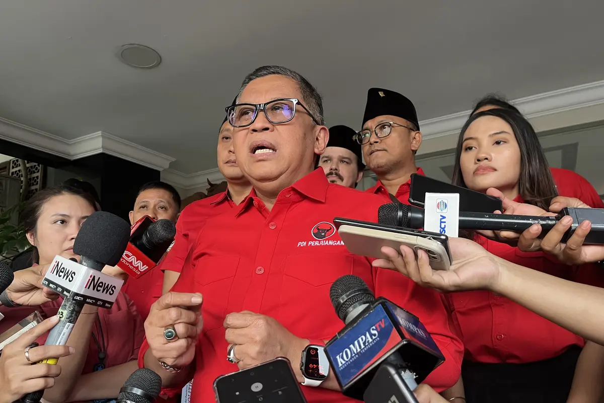 Sekretaris Jenderal (Sekjen) PDI Perjuangan (PDIP), Hasto Kristiyanto di Sekolah Partai PDIP, Lenteng Agung, Jakarta Selatan. (Liputan6.com/Winda Nelfira)