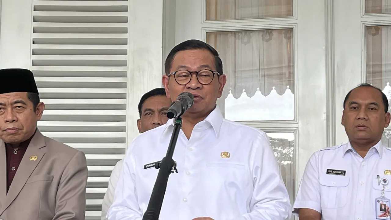 Gubernur Pramono usai bertemu Gubernur Lemhannas