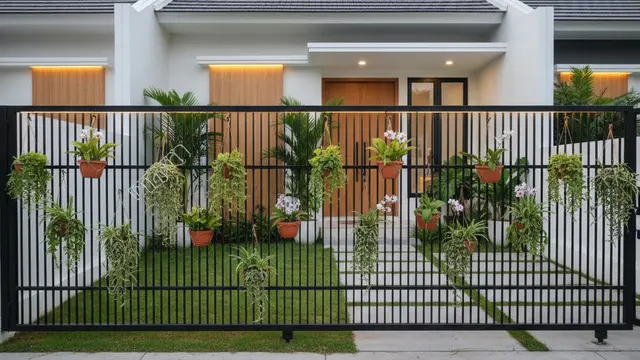 7 Model Pagar Besi Kombinasi Tanaman Hias 2025, Tampil Asri dan Elegan untuk Hunian Modern