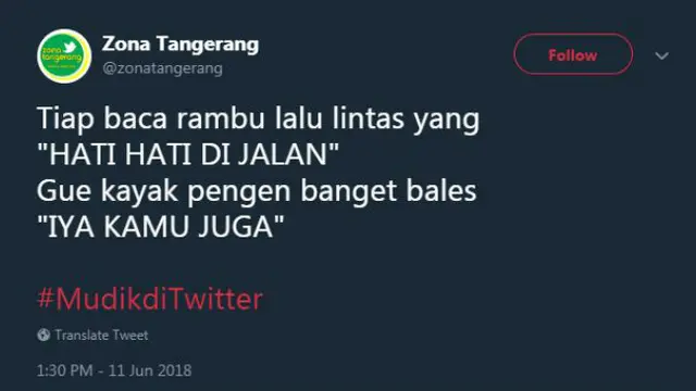 Kalau kamu nggak bisa mudik ke kampung halaman, mungkin 'mudik di Twitter' bisa jadi obat rindu.