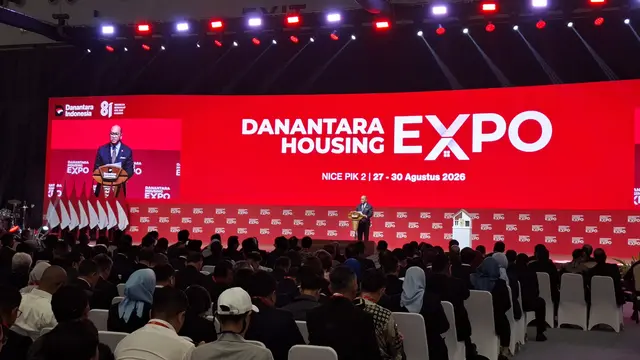 Chief Executive Officer (CEO) Danantara, Rosan Roeslani, membuka Danantara Housing Expo di NICE Pantai Indah Kapuk (PIK) 2, Tangerang, Banten, Kamis (27/8/2026). (Liputan6.com/Arief)