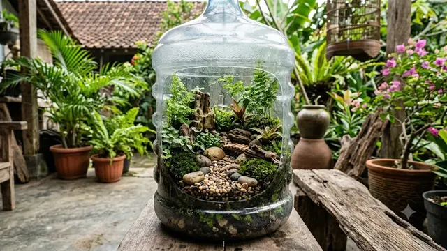 Desain Taman Produktif dan Estetik dari Galon Bekas yang Mudah Ditiru