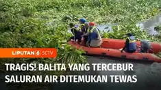 Setelah menggelar operasi pencarian selama 4 hari, Tim Basarnas, Surabaya, Jawa Timur, menemukan balita yang tercebur saluran air saat bermain hujan. Korban balita 3,5 tahun itu ditemukan meninggal dunia.