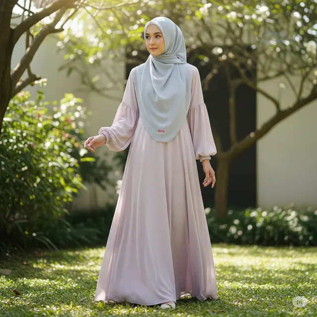 Dress Lengan Bishop
