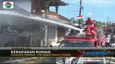 Kaget karena rumah dan hartanya terbakar dilalap api, sang istri pemilik rumah jatuh pingsan.