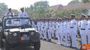 Citizen6, Surabaya: Dankobangdikal berserta prajurit Kobangdikal memperingati Hari Ulang Tahun TNI AL ke-67 di lapangan Laut Maluku, Kesatrian Bumimoro Kobangdikal, Senin (10/9). (Pengirim: Penkobangdikal).