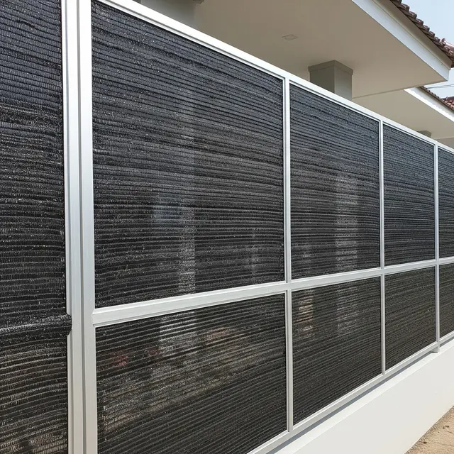 Pagar Paranet Variasi Lis Alumunium (Gemini AI)