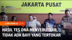 Polres Metro Jakarta Pusat menyampaikan hasil tes DNA atas kasus dugaan bayi tertukar di rumah sakit swasta di Jakarta. Berdasarkan hasil analisis seluruh profil DNA yang dilakukan di Laboratorium Pusdokkes Polri dibuktikan bayi itu dinyatakan tidak ...