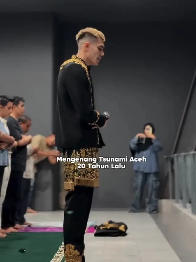Potret Aisar Khaled Sambangi Museum Tsunami Aceh (credit: instagram/aisar_khaledd).