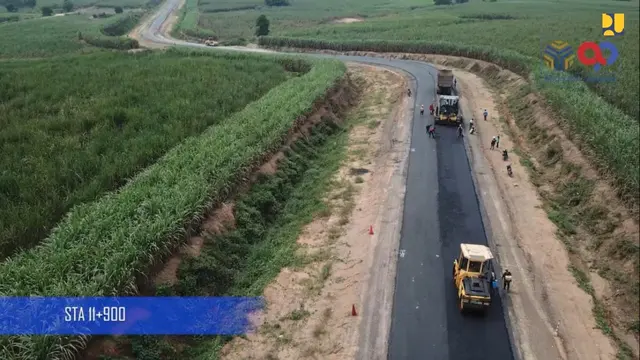 Lintas Timur Sumatera ruas Simpang Penawar-Gedong Aji Baru-Rawajitu. Dok Kementerian PUPR