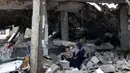 Setelah agresi Israel di Gaza dimulai pada 7 Oktober 2023, kota Beit Hanoun mengalami kehancuran total. (Omar AL-QATTAA/AFP)