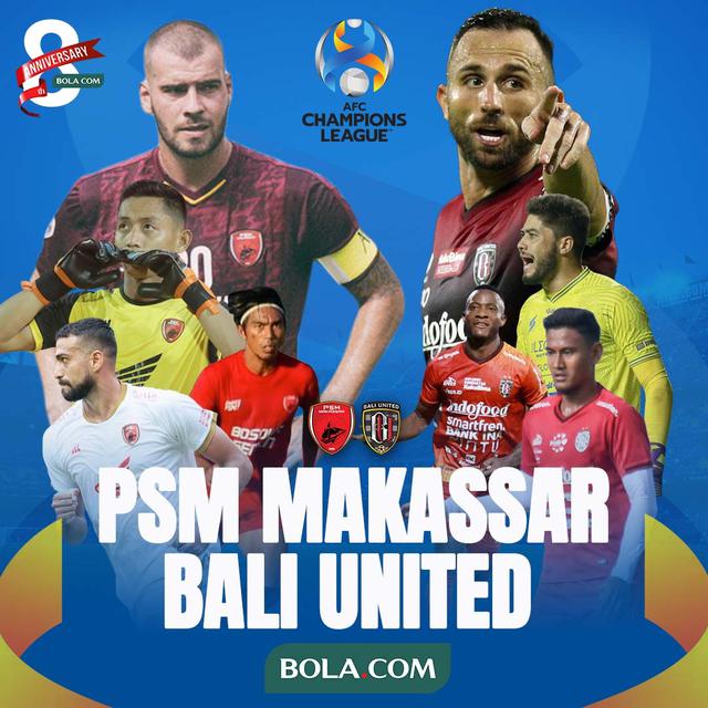 Liga Champions Asia - PSM Makassar Vs Bali United_Duel Antarlini