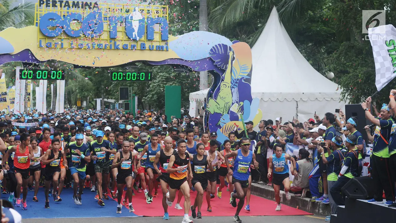 Ribuan Pelari Meriahkan Pertamina Eco Run 2017