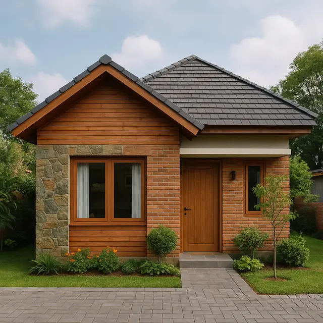 Model Rumah 6x9 Atap Kombinasi Pelana dan Limas