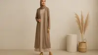 8 Model Gamis dengan Outer Cardigan Panjang, Rahasia Tampil Modis Tanpa Ribet di 2025