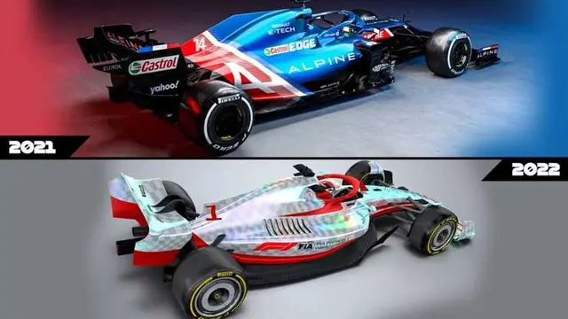 Perbedaan mobil Formula 1 2021 dan 2022 (Formula 1)