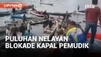 Rusak Tanggul dan Rumah Warga, Puluhan Nelayan Adang Kapal Pemudik di Konawe Selatan