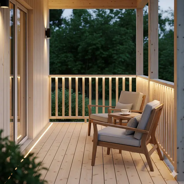Model Teras Samping dari Kayu (Foto: Gemini AI)