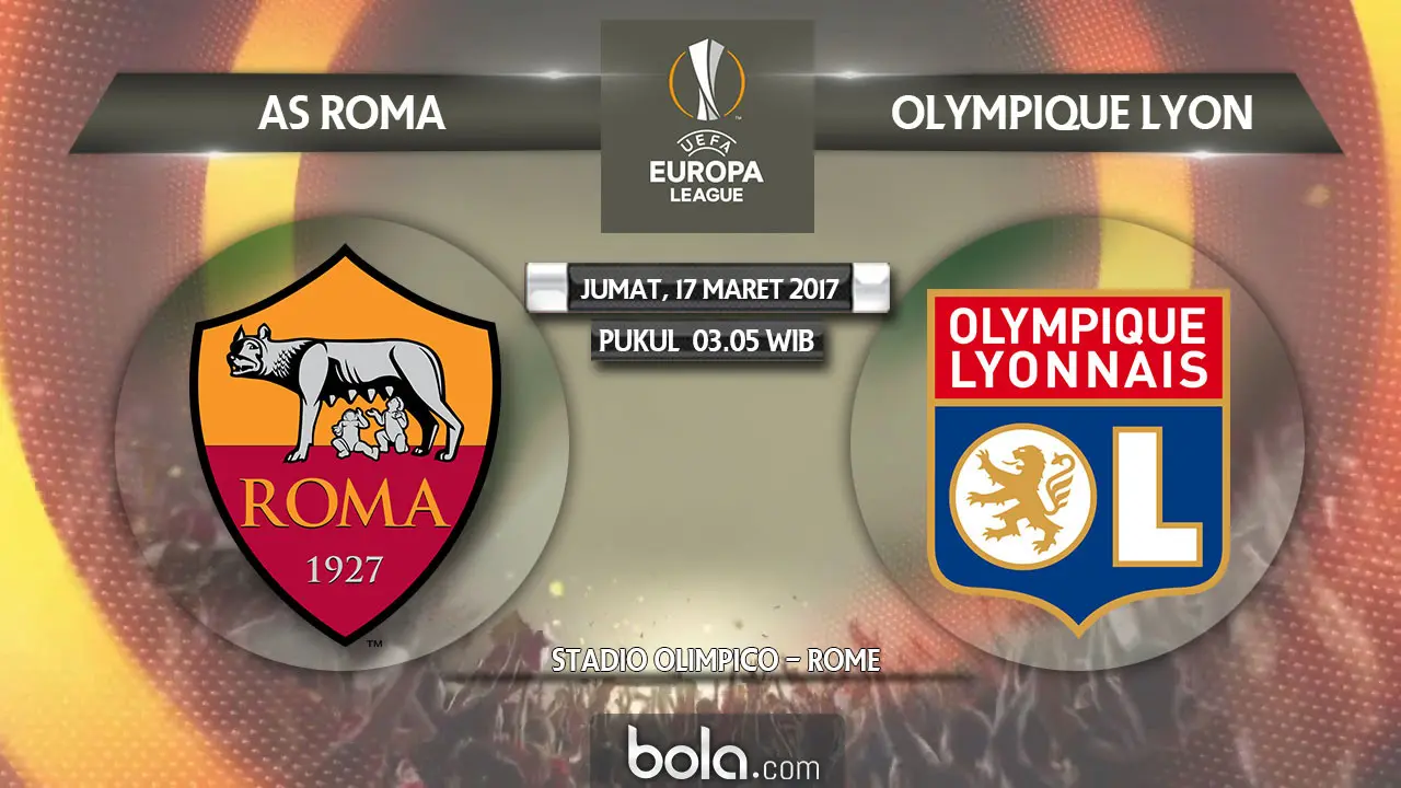 Liga Europa_AS Roma Vs Olympique Lyon (Bola.com/Adreanus Titus)