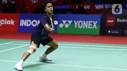 Anthony Ginting menang pada pertandingan berdurasi 31 menit. (Liputan6.com/Helmi Fithriansyah)