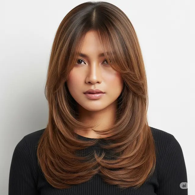 8 Model Rambut Oval Layer Panjang: Tren 2025 untuk Tampilan Stylish