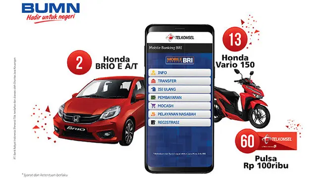 Undian Transaksi Mobile Banking BRI Telkomsel.