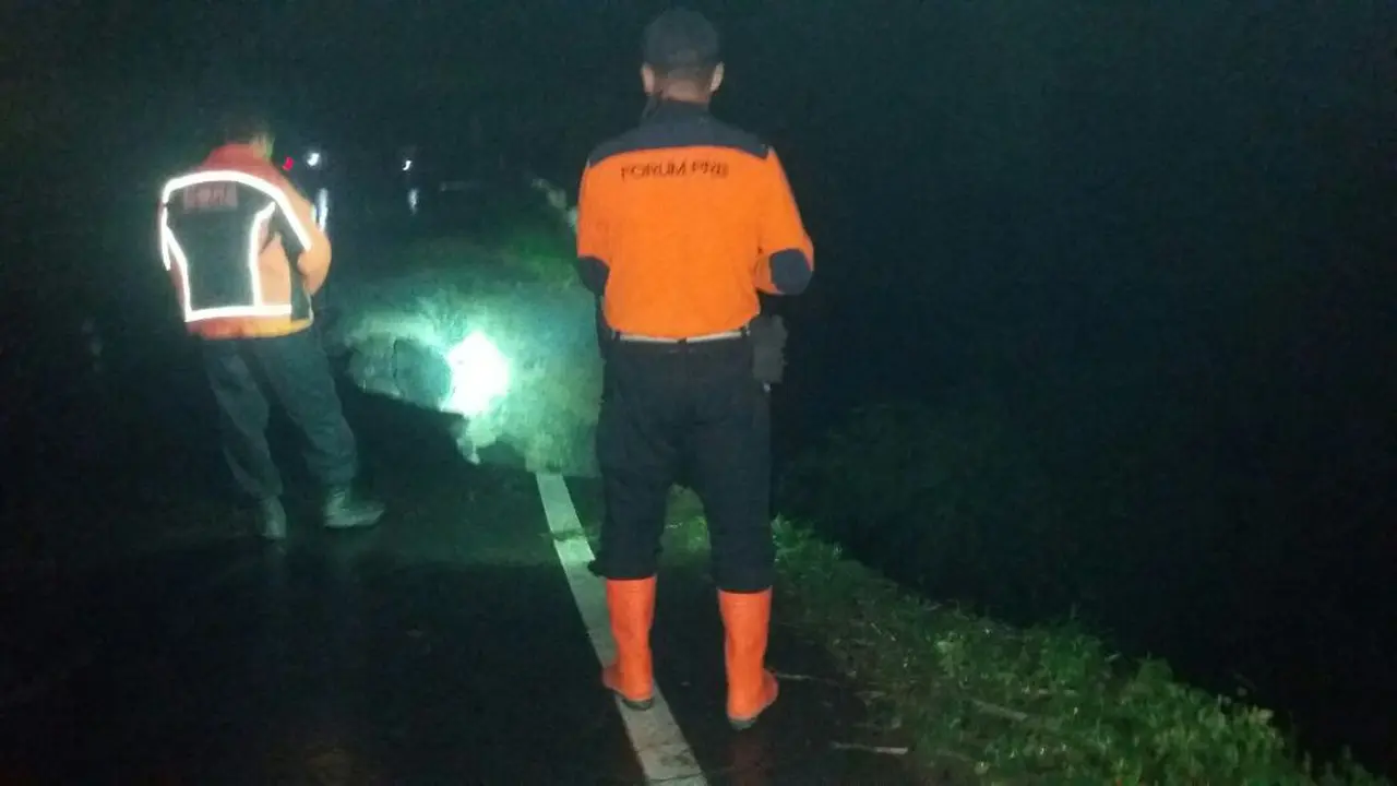 Longsor Jalur Lintas Selatan (JLS) Jawa Tengah di titik Lumbir, Banyumas. (Foto: Liputan6.com/BPBD Banyumas/Muhamad Ridlo)
