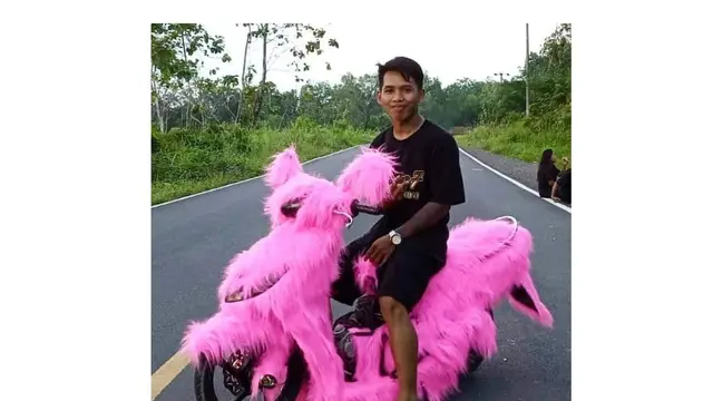 6 Potret Motor Berbulu Ini Jadi Pusat Perhatian di Jalan Raya, Nyentrik