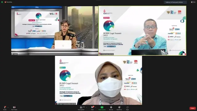 Webinar Road to BUMN Legal Summit 2022 bertajuk “Session II: Strategic & Common Issues in State Owned Enterprise (BUMN)”.