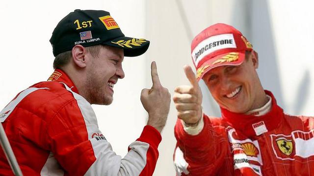 Sebastian Vettel dan Michael Schumacher