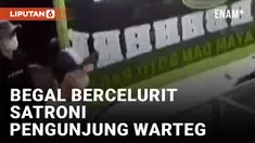 Ngeri! Begal Bercelurit Rampok Pria yang Sedang Makan di Warteg