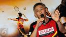 Manager tim PB Djarum, Fung Permadi memberi keterangan terkait Audisi Umum Djarum Beasiswa Bulutangkis 2017 di Jakarta, Senin (6/3). Audisi akan berlangsung di delapan kota di Indonesia. (Liputan6.com/Helmi Fithriansyah)