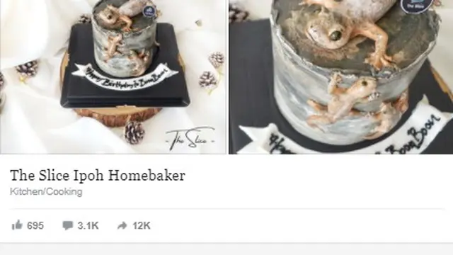 Seperti Nyata, Kue Berdesain Serangga dan Tokek Ini Bikin Geleng Kepala