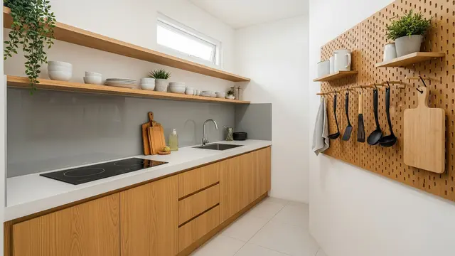 Desain Dapur Gaya Japandi untuk Ruang Kecil dengan Anggaran Rp10 Juta /Ilustrasi gambar AI
