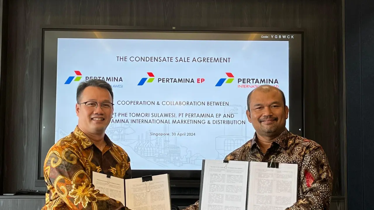PT PHE Tomori Sulawesi (PHE TS) & PT Pertamina EP (PEP) melaksanakan penandatangan perjanjian jual beli kondensat Senoro untuk periode 2024.
