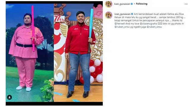 Sempat Miliki Bobot 180 Kg, Ini 7 Potret Terbaru Ivan Gunawan yang Makin Langsing