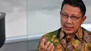 Senin (8/9/14), Menteri Agama Lukman Hakim Saifuddin berkunjung ke redaksi Liputan6.com di SCTV Tower, Jakarta. (Liputan6.com/Miftahul Hayat)