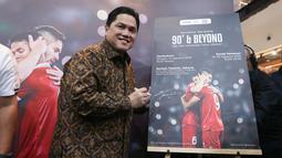 Erick mengungkapkan bahwa koleksi foto yang dipamerkan merupakan saksi sejarah yang kerap terlupakan pada saat moment itu terjadi. (Bola.com/M Iqbal Ichsan)