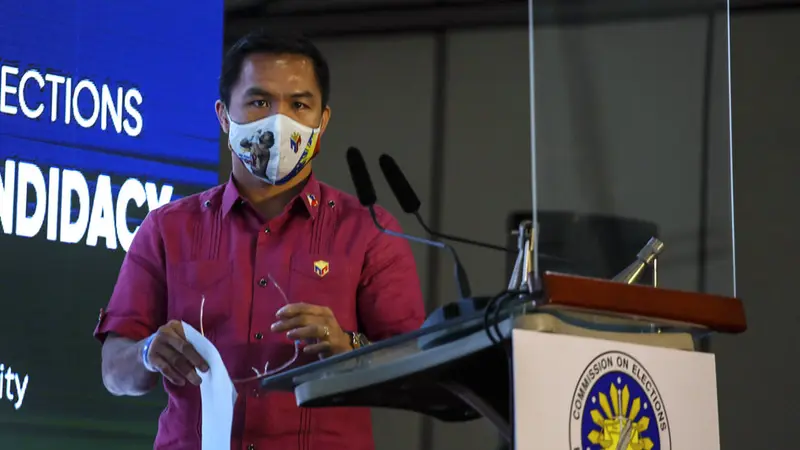 FOTO: Manny Pacquiao Resmi Calonkan Diri Jadi Presiden Filipina