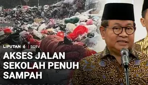 Akses Jalan Sekolah Penuh Sampah