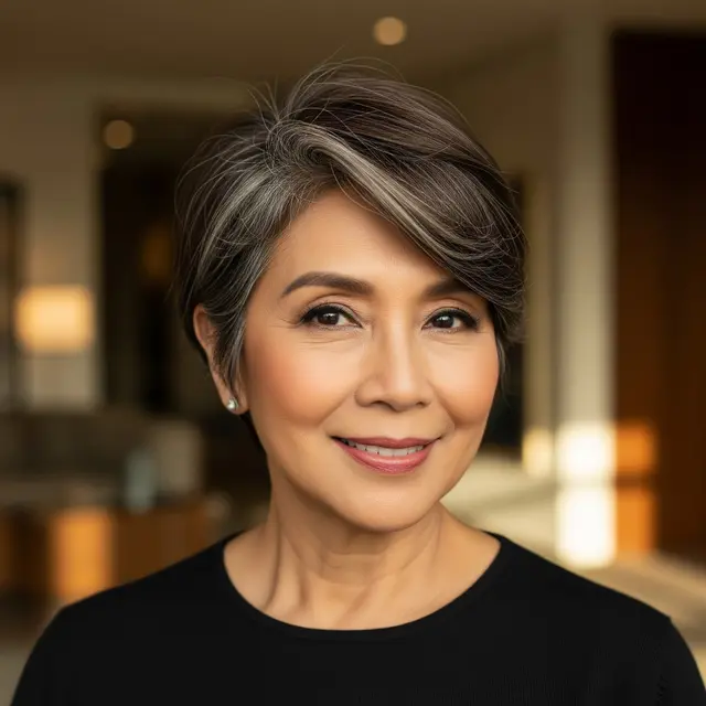 Model Rambut Pendek Wanita Usia 50 Tahun ke Atas