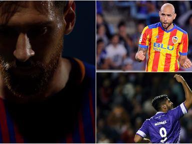 Berikut ini deretan top scorer La Liga Spanyol 2017/2018 hingga pekan keenam. (Kolase foto-foto dari AFP dan AP)
