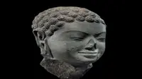 Patung kepala Buddha dari abad ke-7. (dok. Kantor Kejaksaan AS, Distrik Selatan New York)