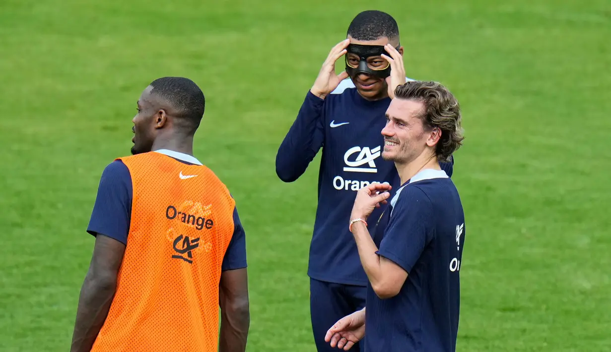 Pertandingan Prancis kontra Belgia akan berlangsung di Stadion Merkur Spiel Arena, Dusseldorf. (AP Photo/Hassan Ammar)
