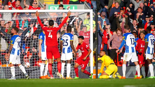 Hujan Gol, Liverpool Ditahan Imbang Brighton di Anfield