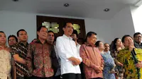 Pertemuan Koalisi Indonesia Hebat  pendukung Jokowi-JK itu untuk membahas rapat paripurna pemilihan pimpinan MPR, Jakarta, (5/10/14). (Liputan6.com/Faisal R Syam)