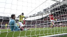 Gol tunggal Arsenal dicetak oleh Pierre-Emerick Aubameyang pada menit ke-66. Pierre-Emerick Aubameyang layak dinobatkan sebagai pemain terbaik alias Man of the Match pada laga tersebut. (Foto: AFP/Daniel Leal-Olivas)