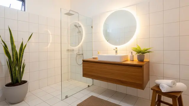 Desain Kamar Mandi Kecil Tanpa Jendela yang Tetap Terang